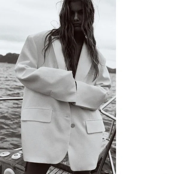 Zara Jackets Coats Zara Oversized Blazer Poshmark